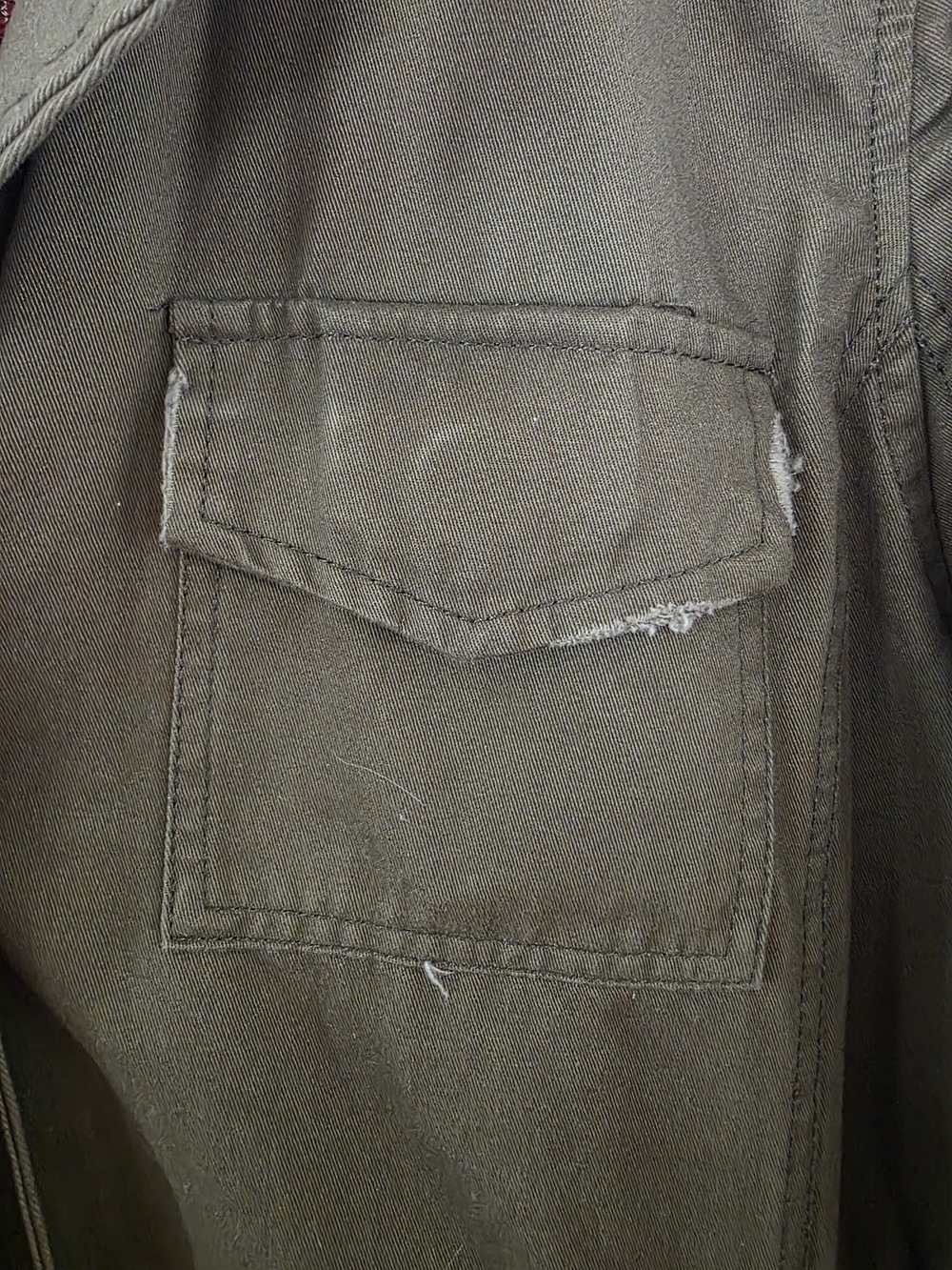 Blu Pepper Olive Utility Jacket M Southwest Aztec Embroidered Back Boho Western - Picture 8 of 15